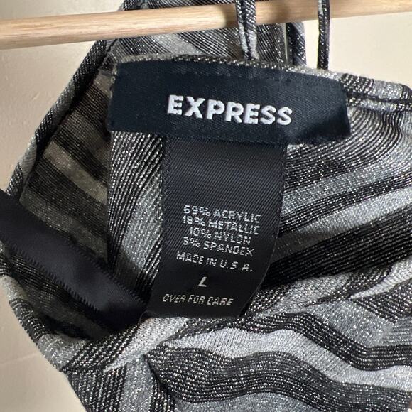 Express Large Striped Tank Halter Tops Acrylic - Picture 4 of 5